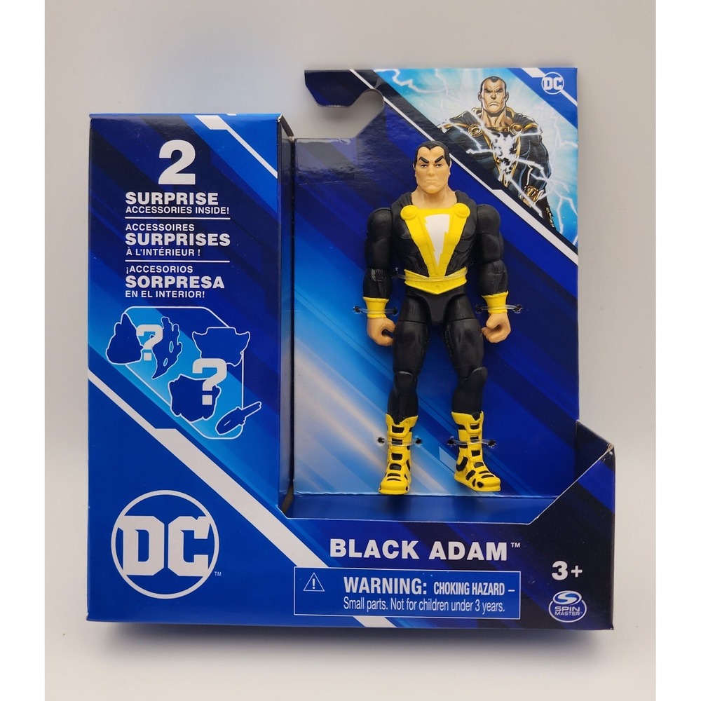 DC Spin Master Black Adam 4" Figure with 2 Surprise Accessories NEW Rare Collect
